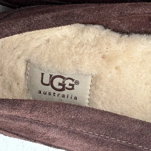 UGG MEN'S BROWN LEATHER SUEDE SLIP-ON LOAFERS DRIVING SHOES SIZE: 12 ascot