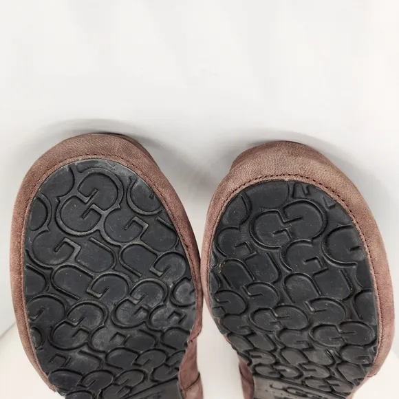 Ugg penny loafers men's 18 brown suede wool 1008831 Tucker driving shoe slippers