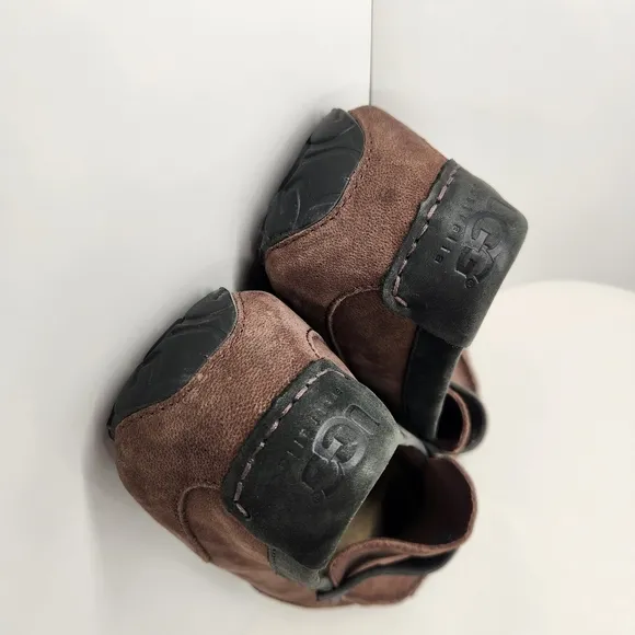 Ugg penny loafers men's 18 brown suede wool 1008831 Tucker driving shoe slippers