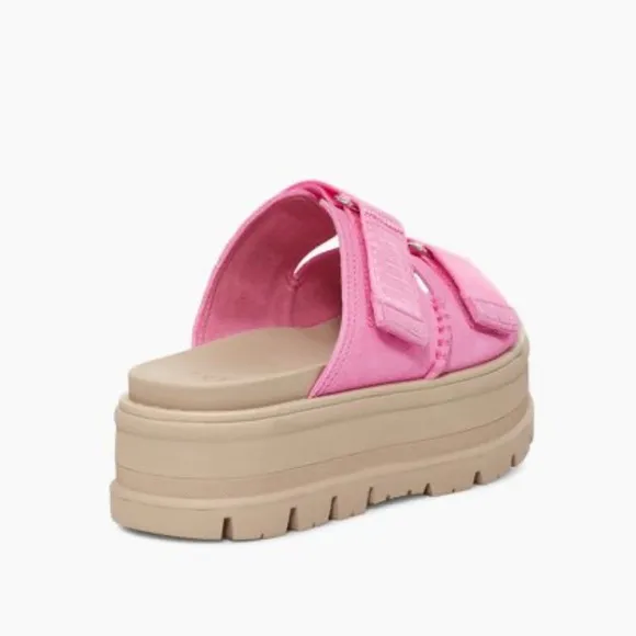 UGG Pink Bliss Clem Suede Platform Sandals, NWT, Size 7.5