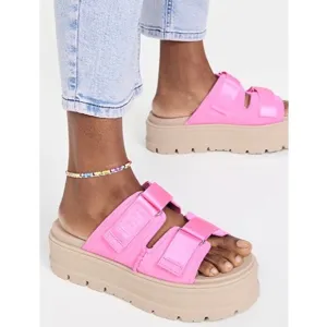 UGG Pink Bliss Clem Suede Platform Sandals, NWT, Size 7.5