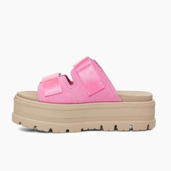 UGG Pink Bliss Clem Suede Platform Sandals, NWT, Size 7.5