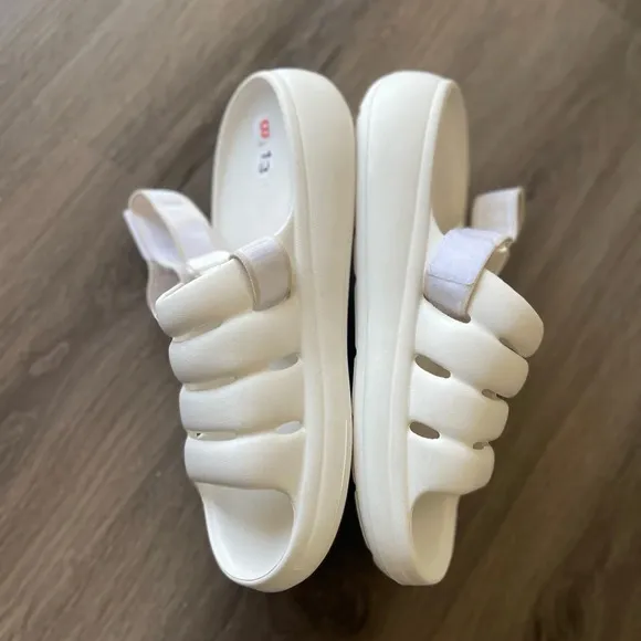 UGG Sport Yeah Slingback Slip On Sandals White