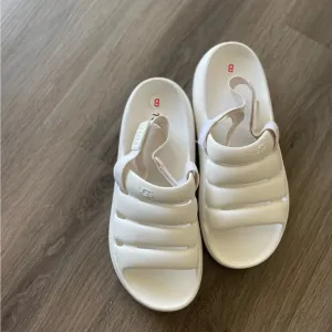 UGG Sport Yeah Slingback Slip On Sandals White