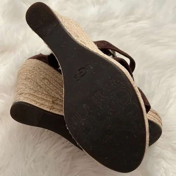 UGG suede heeled sandals