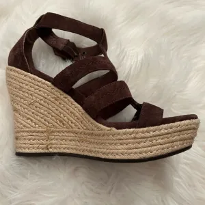 UGG suede heeled sandals