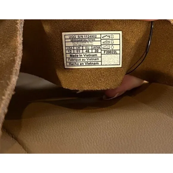 UGG Wainscott Slide Sandals Chestnut Suede Jesus Strap 1124902 Men's Size 12 NEW