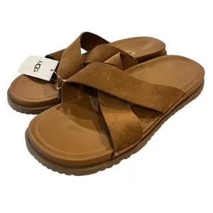 UGG Wainscott Slide Sandals Chestnut Suede Jesus Strap 1124902 Men's Size 12 NEW