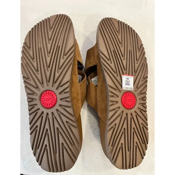 UGG Wainscott Slide Sandals Chestnut Suede Jesus Strap 1124902 Men's Size 12 NEW