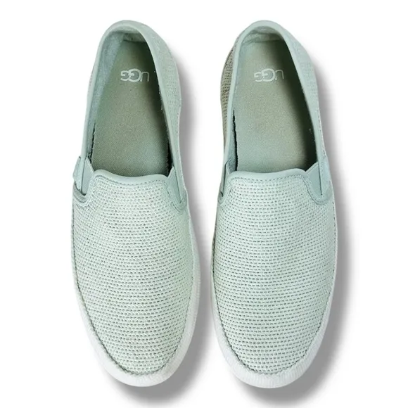 Ugg Womens Bren Slip On Woven Mesh Platform Sneakers, Preppy,Mint Green,Size 8.5