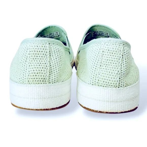 Ugg Womens Bren Slip On Woven Mesh Platform Sneakers, Preppy,Mint Green,Size 8.5