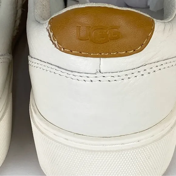 Ugg Women's Dinale Leather And Printed Cow Hair Low Top Sneakers Sz 8.5 US