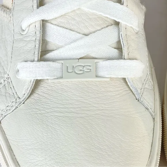 Ugg Women's Dinale Leather And Printed Cow Hair Low Top Sneakers Sz 8.5 US