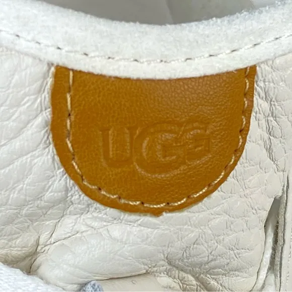 Ugg Women's Dinale Leather And Printed Cow Hair Low Top Sneakers Sz 8.5 US