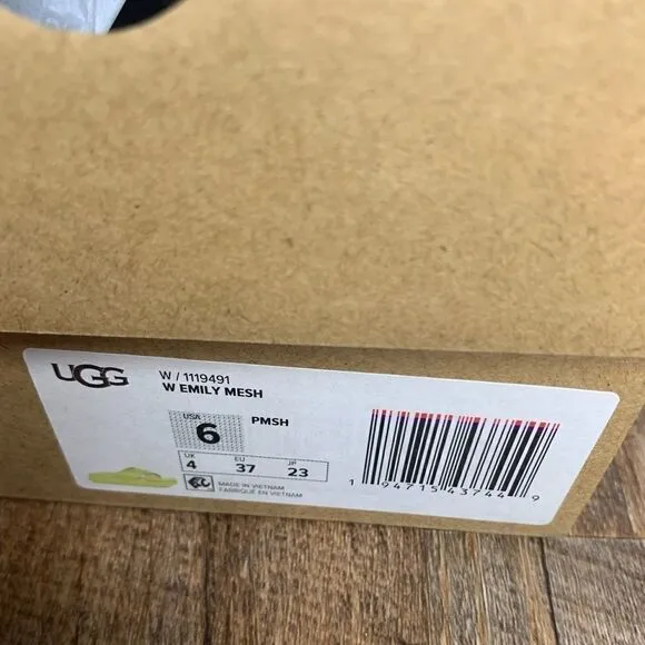 UGG Emily Mesh Slide Pollen Sandals Size 6