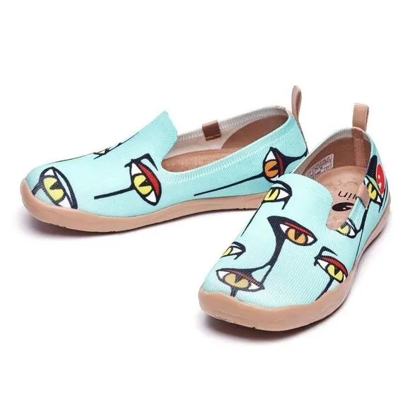 UIN Women's Slip On Loafers Comfort Casual Shoes (Barcelona HIDDEN GAZE )No Box