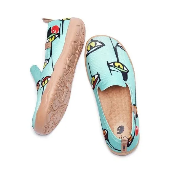 UIN Women's Slip On Loafers Comfort Casual Shoes (Barcelona HIDDEN GAZE )No Box