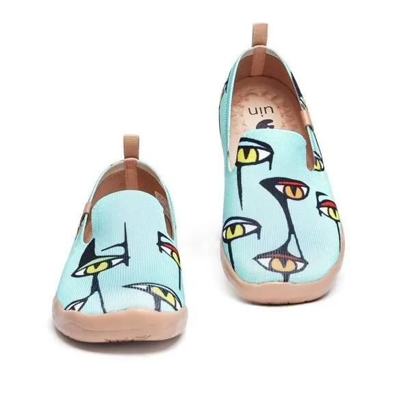 UIN Women's Slip On Loafers Comfort Casual Shoes (Barcelona HIDDEN GAZE )No Box