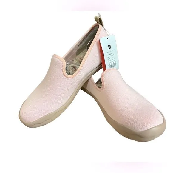 UIN Women's Slip Ons Comfort Walking Flats Casual Travel Shoes (Barcelona Pink)