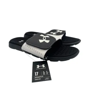 Under Armour Ignite Pro 3026023-003 Mens US 17 Slide Sandals Black White Slip On