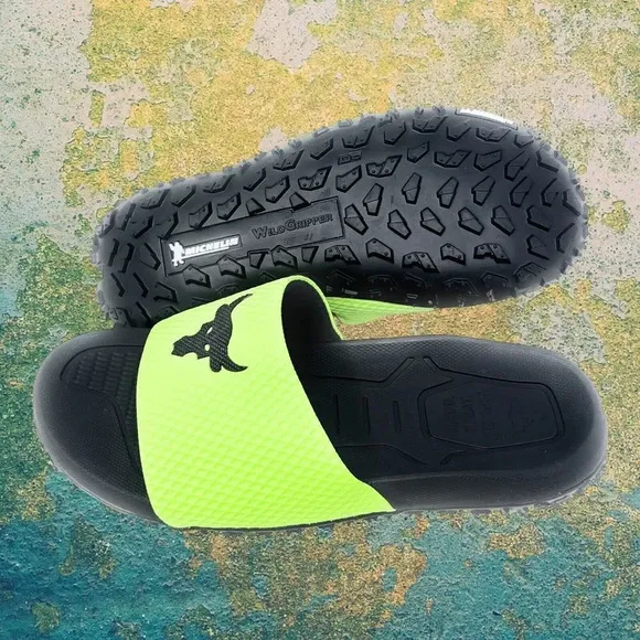 UNDER ARMOUR Men's Sz 9 UFC Project Rock Slides Strap Sandals Green‎ 3025237