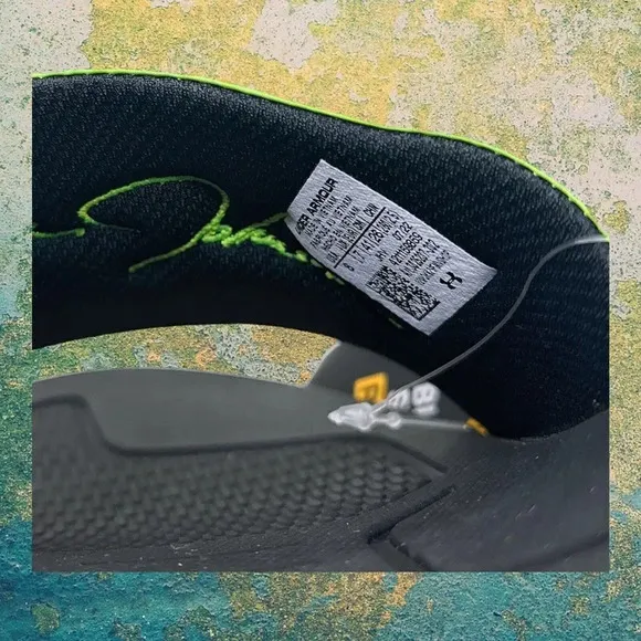 UNDER ARMOUR Men's Sz 9 UFC Project Rock Slides Strap Sandals Green‎ 3025237