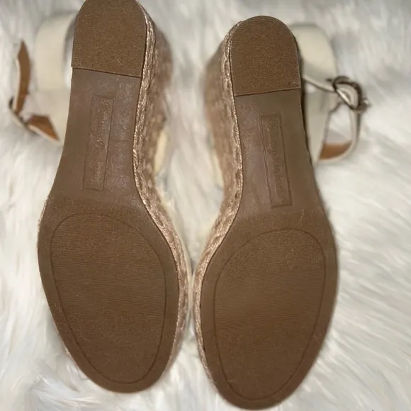 Unique TOMMY BAHAMA Fringy Canvas Savina Espadrille Wedge Sandles size 7 1/2