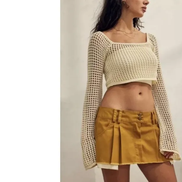 Urban Outfitters BDG Sydney Low Rise Tomboy Denim Skirt L Clueless Preppy