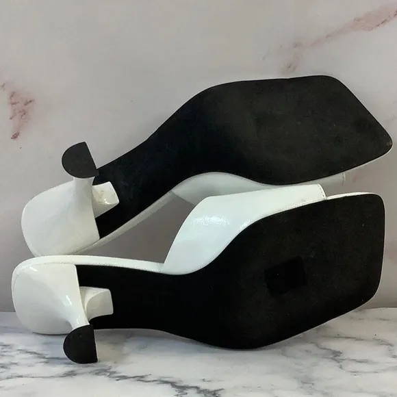 Used Jeffrey Campbell Slip-on white sandals Size 8.5 US