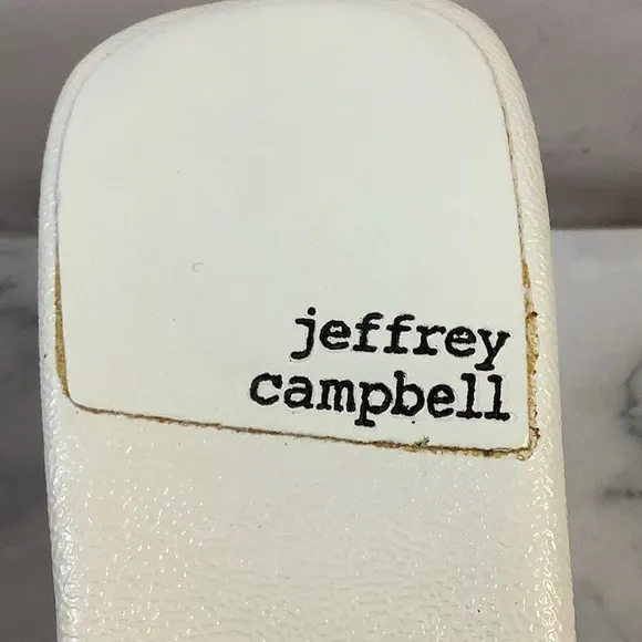 Used Jeffrey Campbell Slip-on white sandals Size 8.5 US