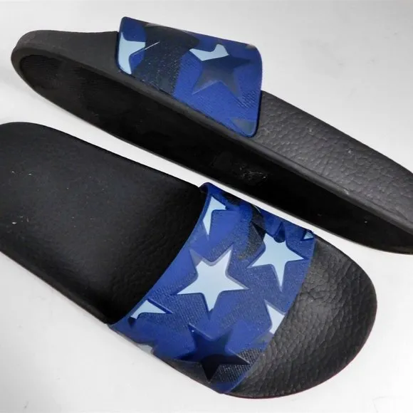Valentino Blue Stars Rubber Slide Sandals 38