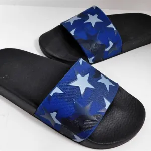 Valentino Blue Stars Rubber Slide Sandals 38