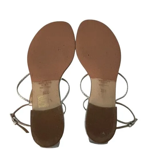 Valentino Garavani Jeweled Thong Sandals Silver Size 38.5 (US 8.5)