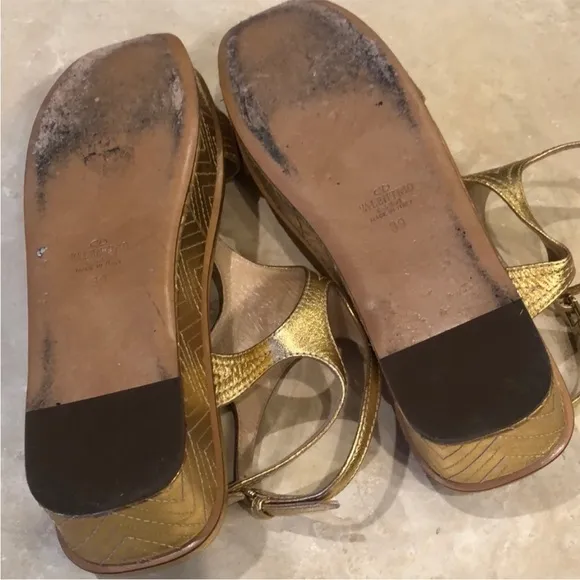 Valentino Gold Sandals