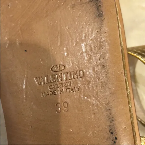 Valentino Gold Sandals