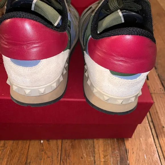Valentino low top camouflage stud sneakers