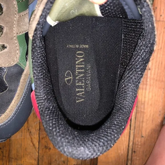 Valentino low top camouflage stud sneakers