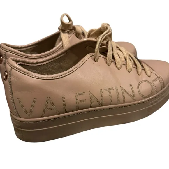 Valentino Women's Baby Pink Platform Sneakers- Size 8