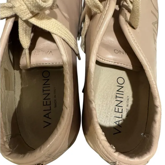 Valentino Women's Baby Pink Platform Sneakers- Size 8