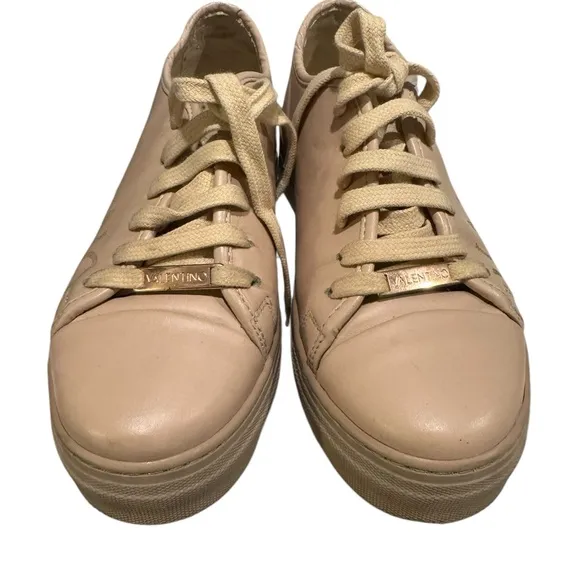 Valentino Women's Baby Pink Platform Sneakers- Size 8
