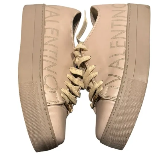 Valentino Women's Baby Pink Platform Sneakers- Size 8