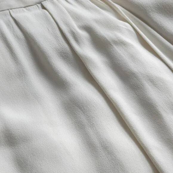 Valentino Women’s Vintage Maxi Skirt White Cotton Lined Back Zip Size S Waist 30