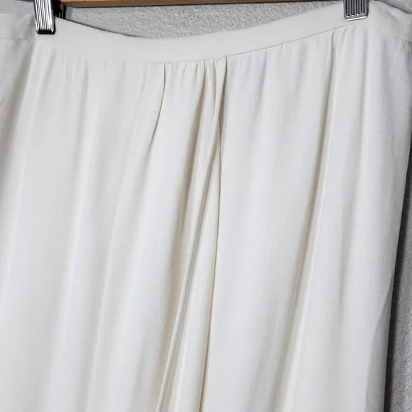 Valentino Women’s Vintage Maxi Skirt White Cotton Lined Back Zip Size S Waist 30