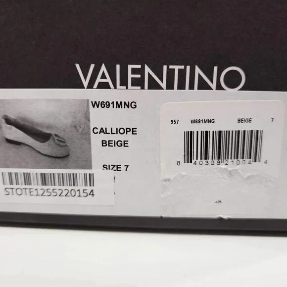 VALENTINO BY MARIO VALENTINO Calliope Monogram Leather Ballet Flats