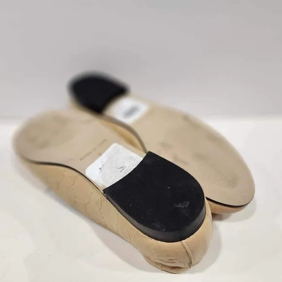 VALENTINO BY MARIO VALENTINO Calliope Monogram Leather Ballet Flats