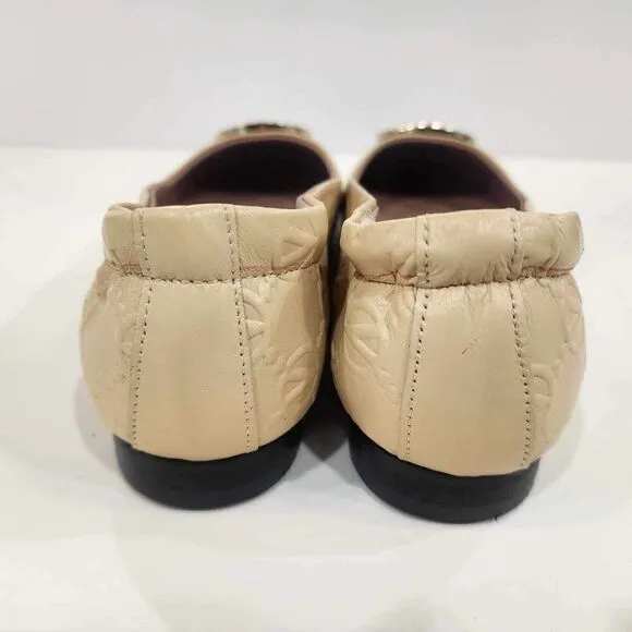 VALENTINO BY MARIO VALENTINO Calliope Monogram Leather Ballet Flats