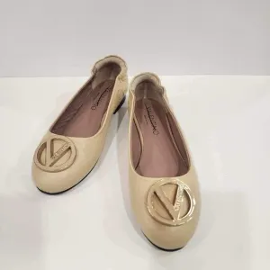 VALENTINO BY MARIO VALENTINO Calliope Monogram Leather Ballet Flats