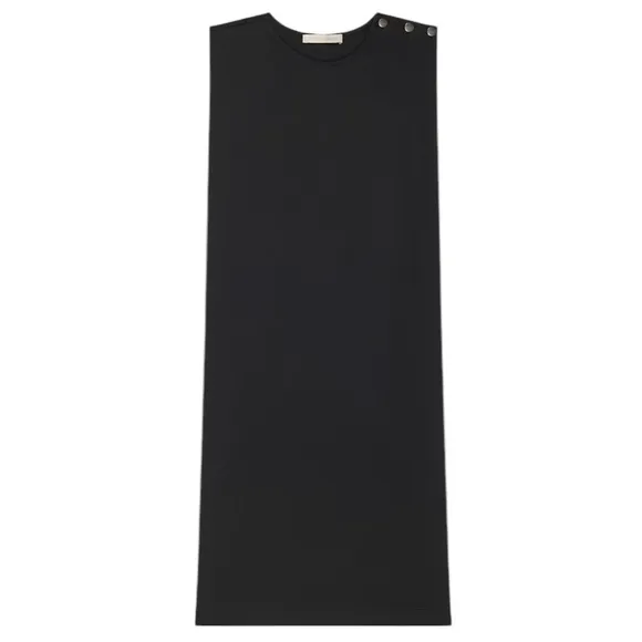 Vanessa Bruno Apollonia Dress Black Organic‎ Cotton Sleeveless Size Small