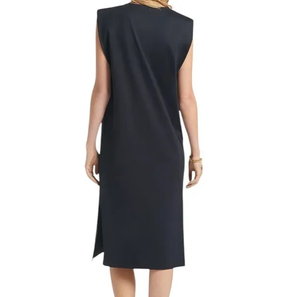 Vanessa Bruno Apollonia Dress Black Organic‎ Cotton Sleeveless Size Small