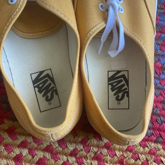 Vans Authentic Flax Yellow/True White Sneakers Low-Top Shoes 2022 Size 11